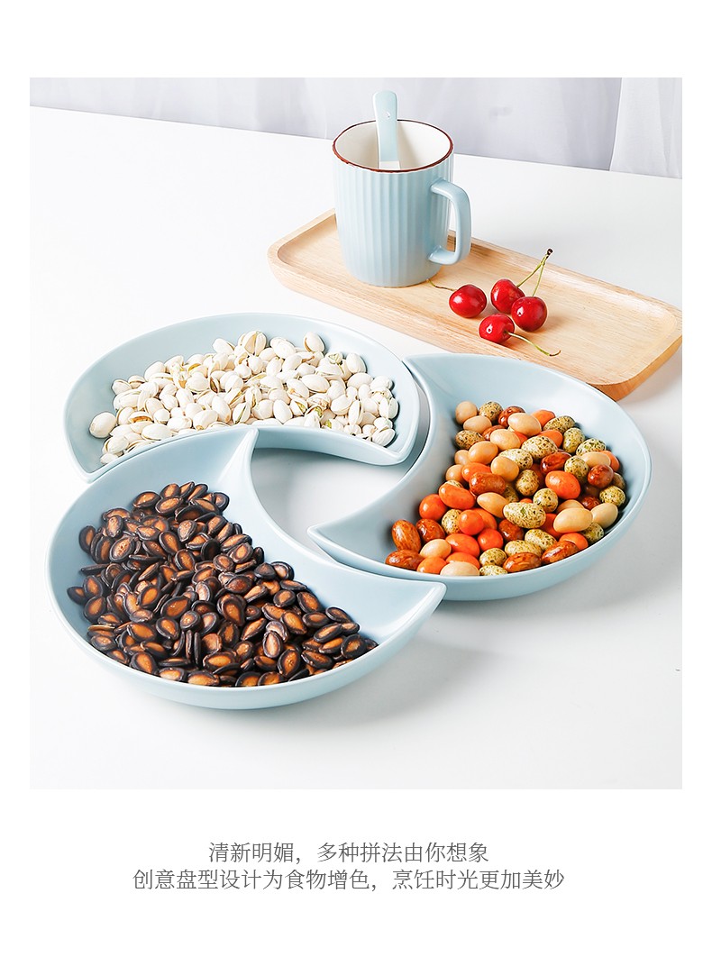 Tao Bao Wang Elegant Series Tableware 9-inch moon plate, vegetable plate, salad Plate, ceramic tableware pic 2