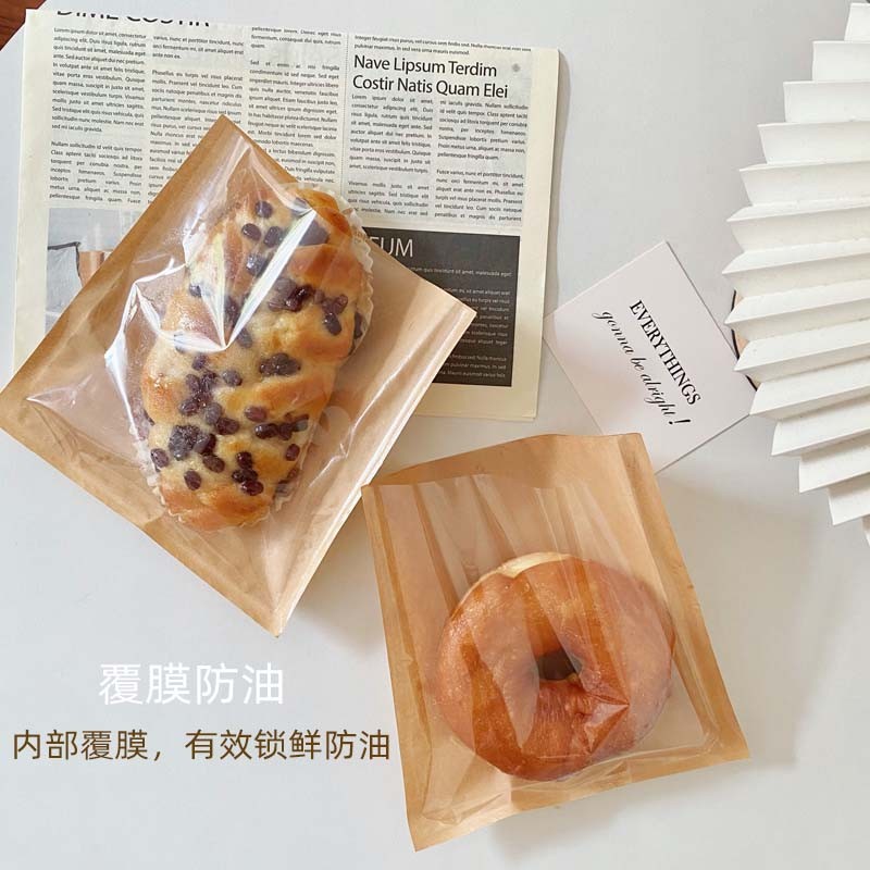 一次性机封防油纸袋面包菠萝包甜甜圈食品打包烘焙点心包装袋详情图4