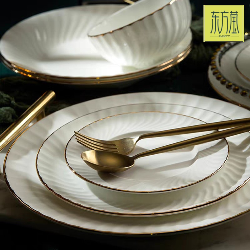 Ceramic tableware, ceramic plates, bowls, plates and saucers, gift bowl sets, bowl sets, household bone China tableware detail image 4