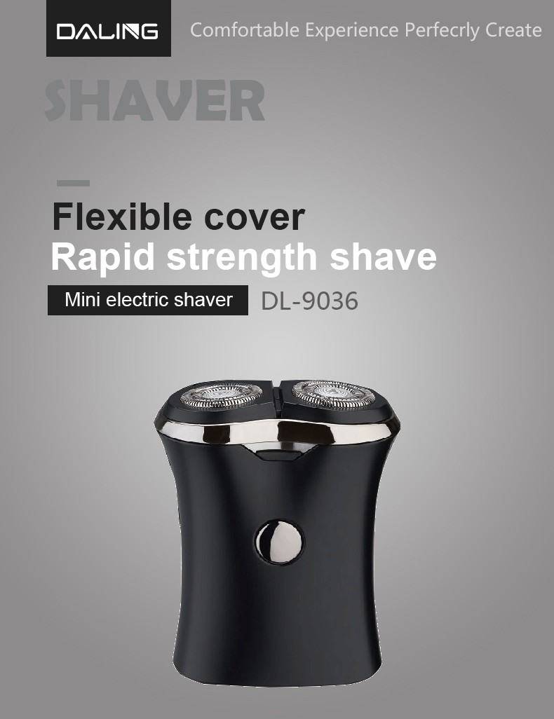 DALING-9036 Electric shaver, Men's rotary razor, two-head washable wholesale detail image 1