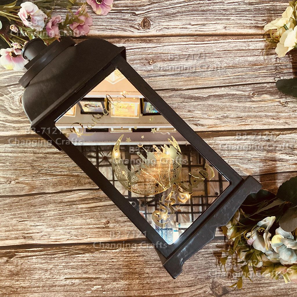 Ramadan Christmas lantern, antique kerosene flame, plastic creative decoration, electronic candle, street stall goods, imported cross-border batch, trembling sound, bestseller, wedding guide, LED horse lantern, soft decoration props, fireplace 195 Application Scenario