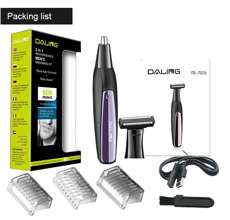 DALING Electric Nose Hair Trimmer DALING-7020, multi-functional nose hair trimmer, Eyebrow Trimmer, Cross-border detail image 13
