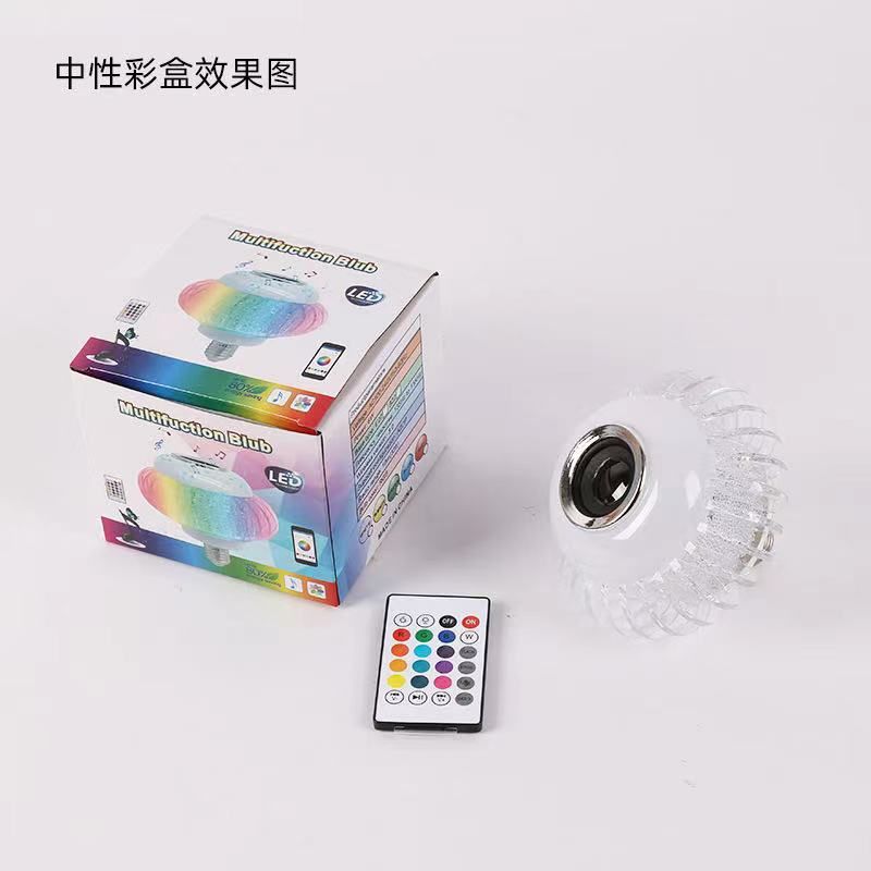 LED舞台灯RGB水晶无线蓝牙灯泡七彩变色灯笼款音乐LED球泡灯 产品图