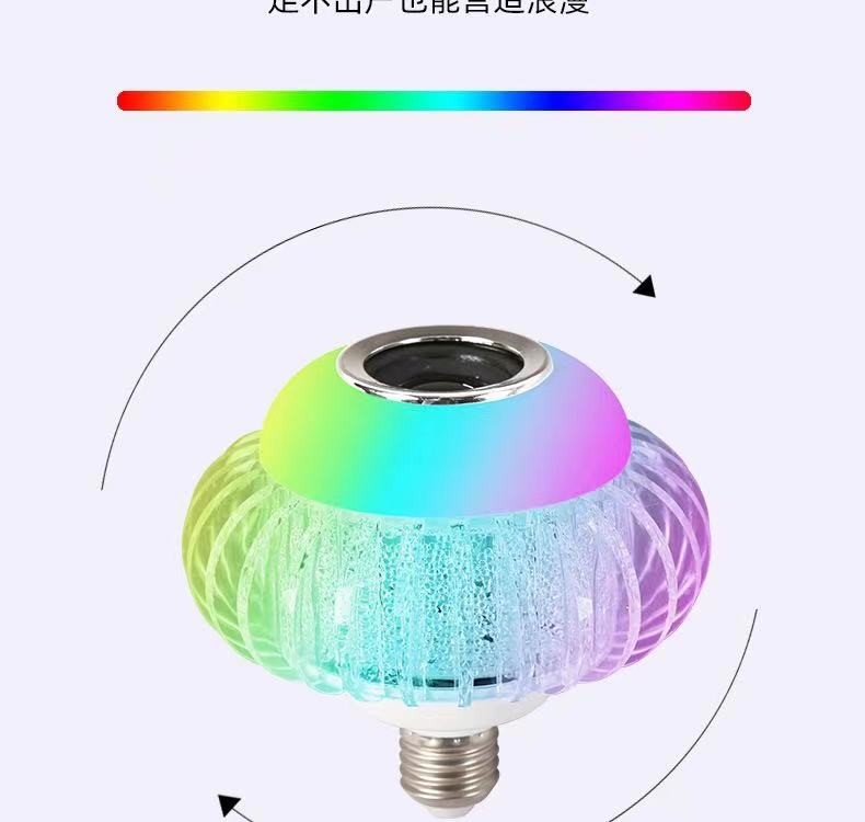 LED舞台灯RGB水晶无线蓝牙灯泡七彩变色灯笼款音乐LED球泡灯 详情图6
