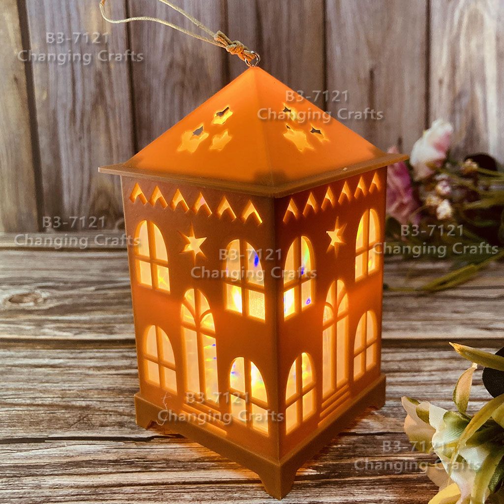 Ramadan plastic antique kerosene flame wind lamp Christmas creative decoration craft electronic candle stall goods import cross border batch trembling sonic boom wedding road LED horse-light soft decoration prop fireplace 156 full figure