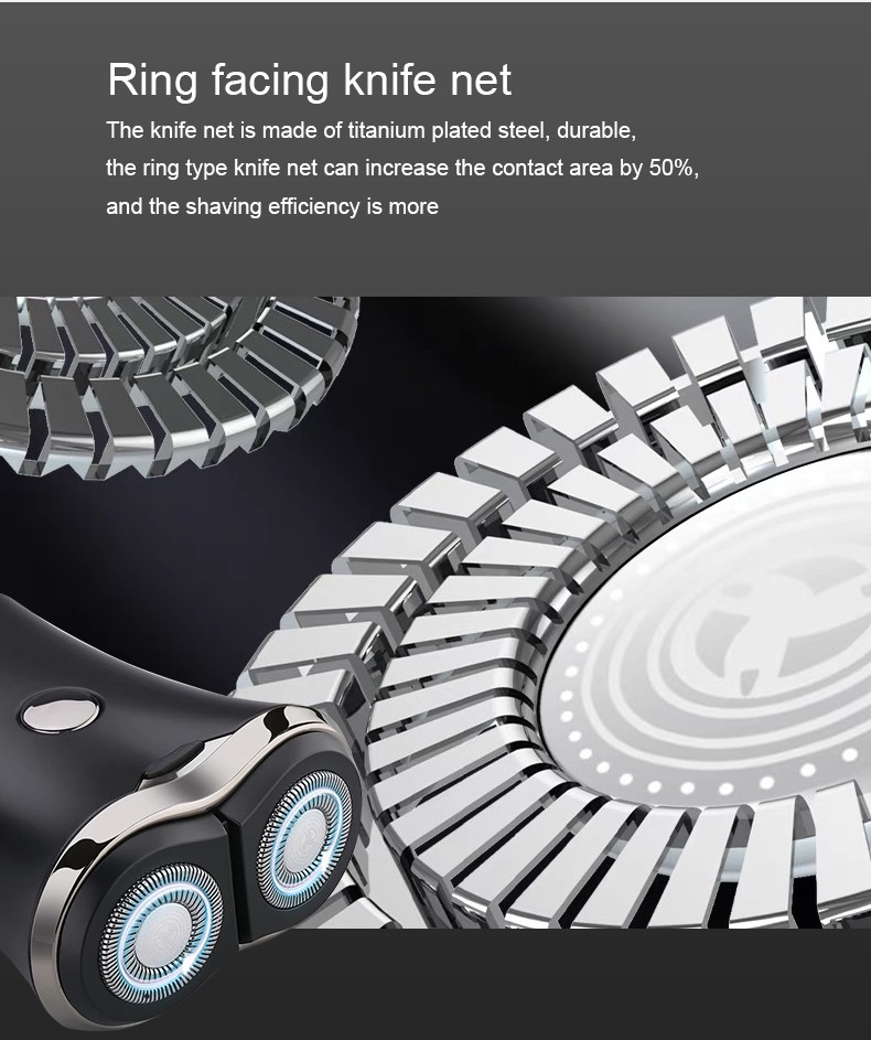 DALING-9036 Electric shaver, Men's rotary razor, two-head washable wholesale detail image 4