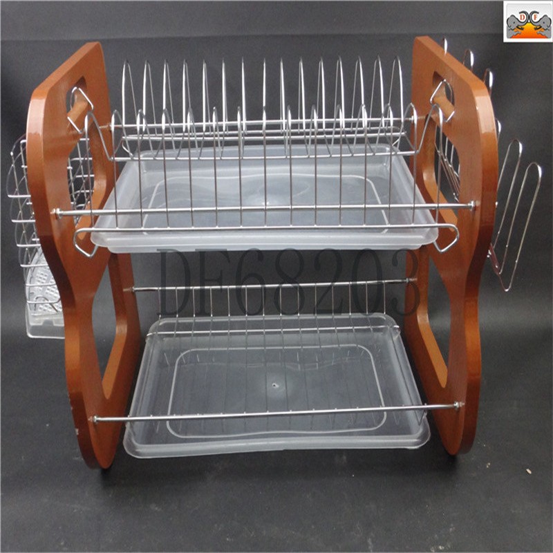 DF68203沥水碗架厨房家用B型双层烤漆板碗碟架 家居置物沥水架系列 DF Trading House详情3