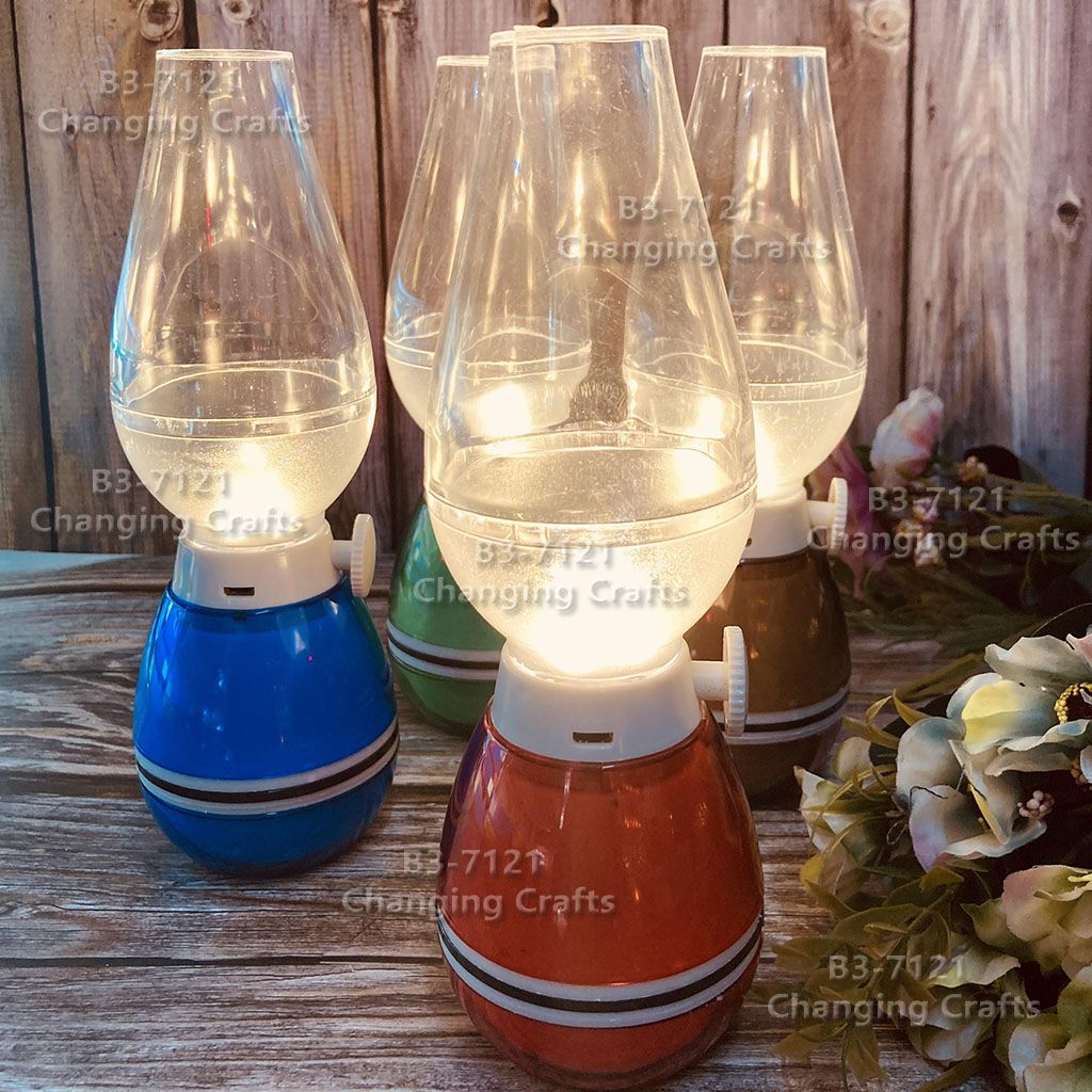 Ramadan plastic antique kerosene flame wind lamp Christmas creative decoration craft electronic candle stall goods import cross border approval Trembling sonic boom wedding road LED horse-light soft decoration prop fireplace 158 Item Picture