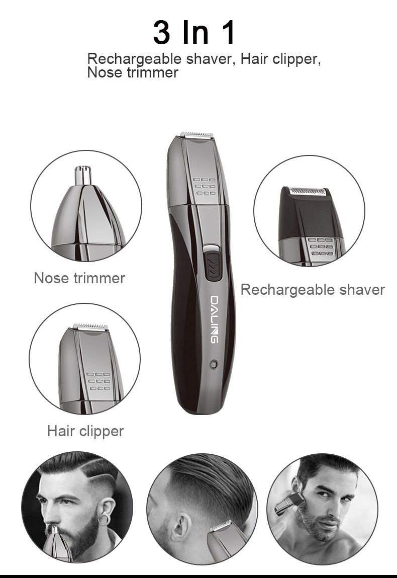 DALING Electric Nose Hair Trimmer Daling 7007, multi-functional sideburns and eyebrow trimmer for cross-border use detail image 4