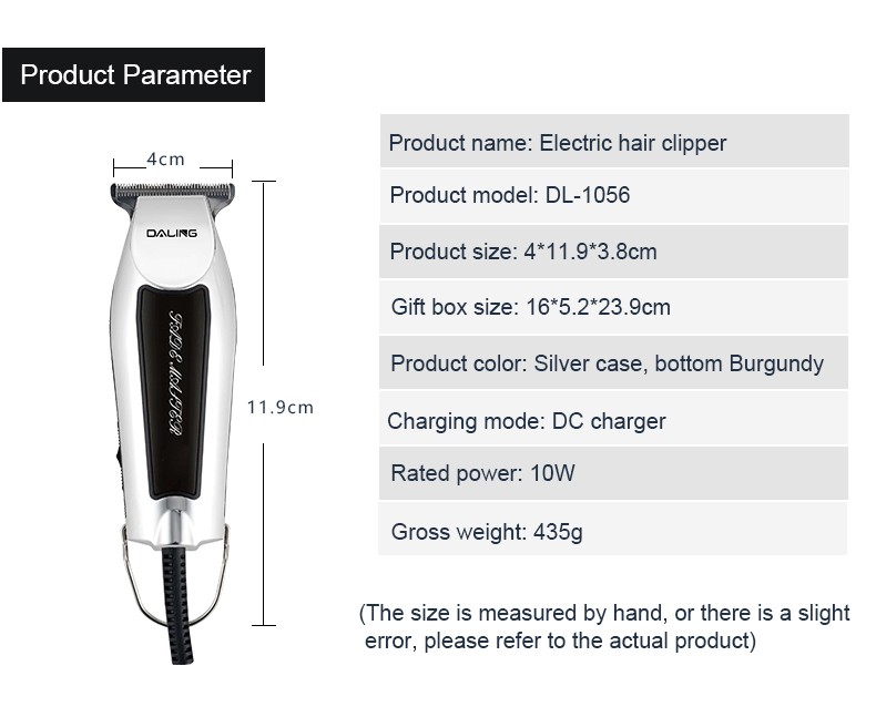 DALING-1056 Professional rechargeable oil head power cord hair clipper for shaving heads and high-power push scissors wholesale pic 13