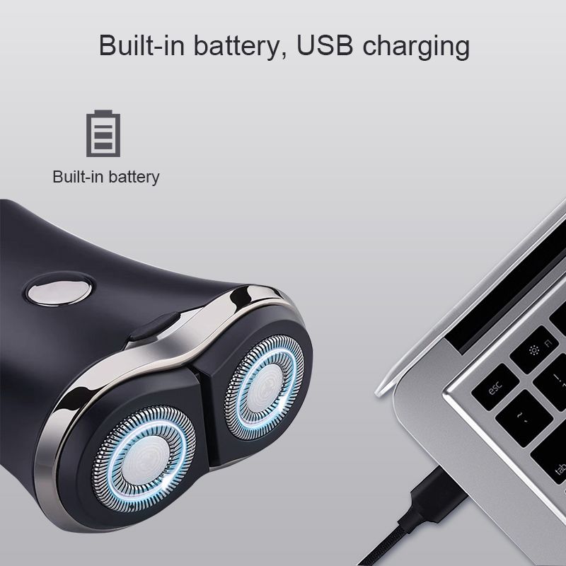 DALING-9036 Electric shaver, Men's rotary razor, two-head washable wholesale details Picture