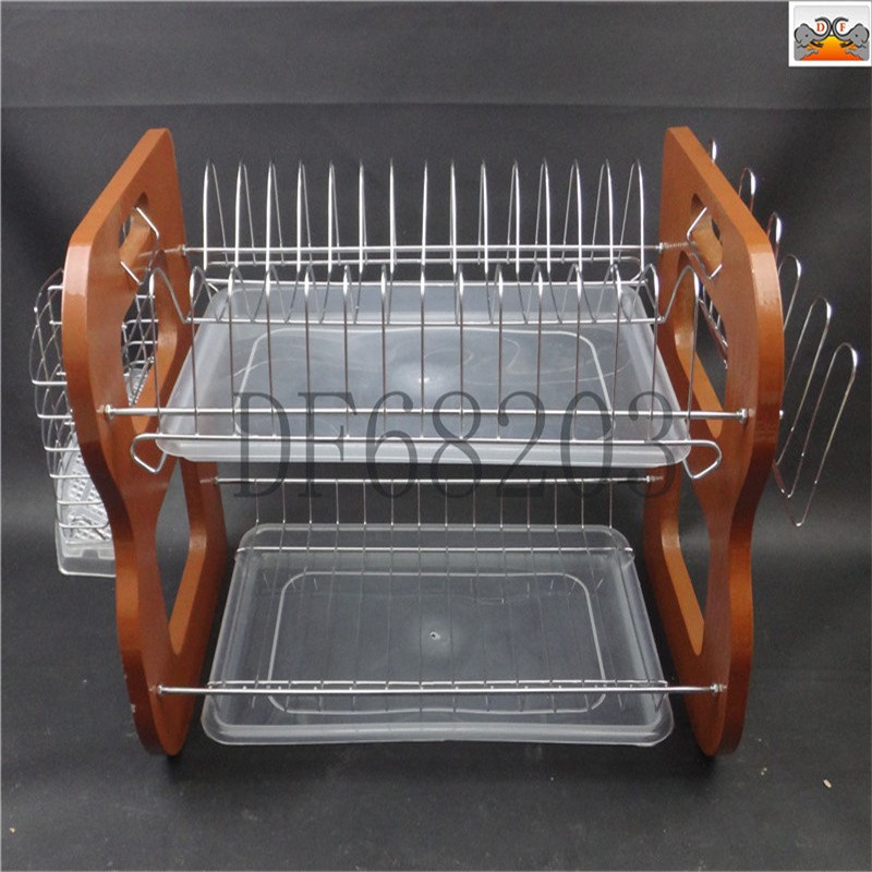 DF68203沥水碗架厨房家用B型双层烤漆板碗碟架 家居置物沥水架系列 DF Trading House详情1