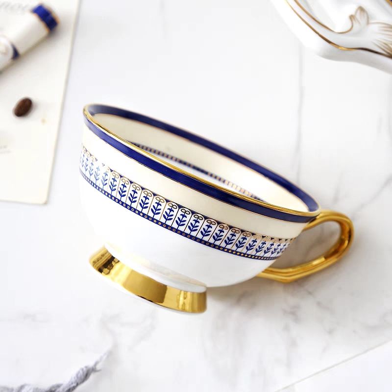 Ceramic water sets, ceramic tea sets, European coffee sets, bone China cups and saucers, simple European coffee cups and saucers, hand-painted gold coffee sets Item Picture
