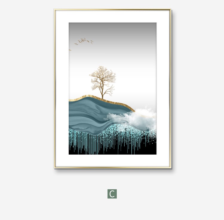 Xiangyun Rui Lu Modern Light Luxury Living Room Decoration Simple Atmosphere Abstract Sofa Background Painting Mural Bedroom Painting undefined
