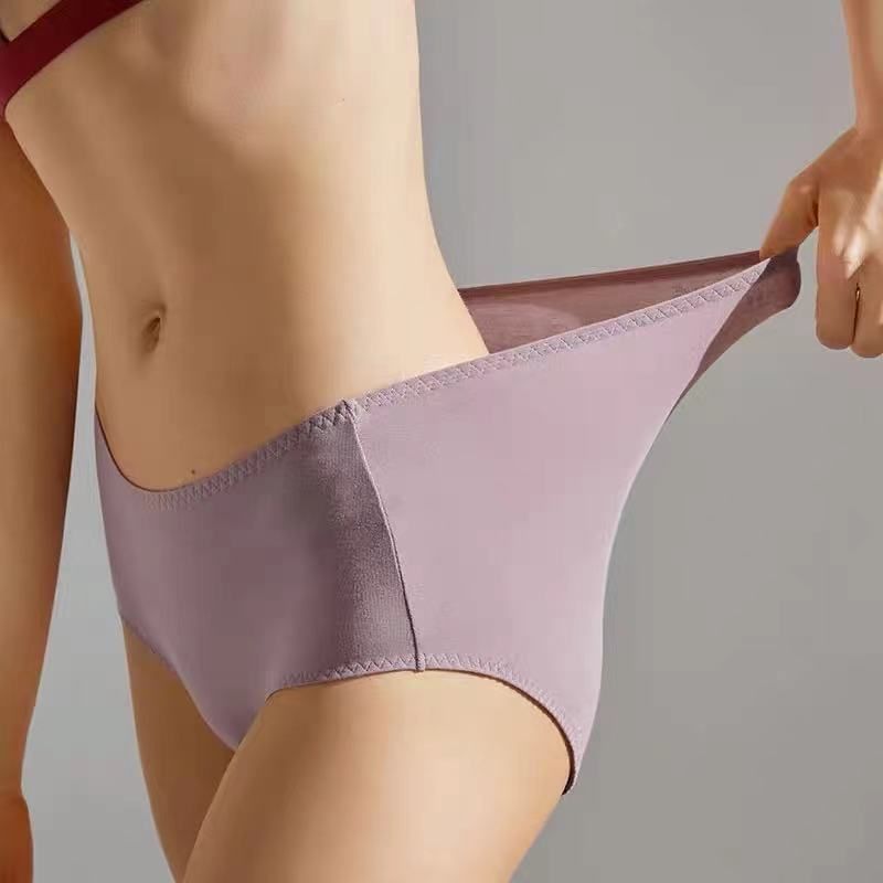 Seamless Underwear Women's Cotton Antibacterial Graphene Summer Middle Waist Little Girls Cotton Thin Japanese Triangle Shorts Head 1111