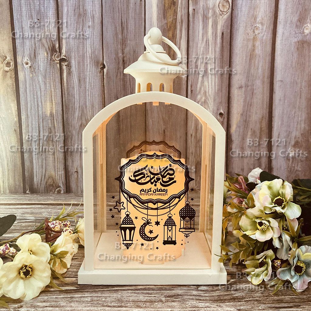 Ramadan plastic antique kerosene flame wind lamp Christmas creative decoration craft electronic candle stall goods import cross border approval Trembling sonic boom wedding road LED horse light soft decoration prop fireplace 177 full figure