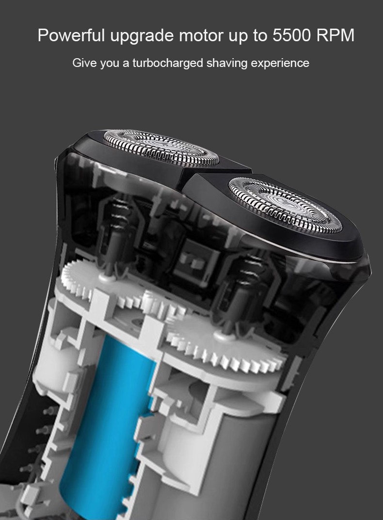 DALING-9036 Electric shaver, Men's rotary razor, two-head washable wholesale detail image 8