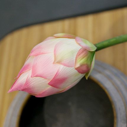高档仿真荷花 莲花 荷花苞 佛堂用花假花批发绢花人造花