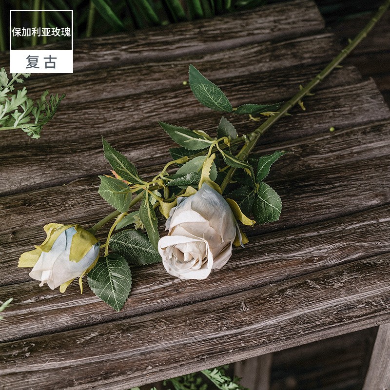 Wholesale of high-end artificial Bulgarian roses, single-stem artificial flowers, artificial flowers, bouquets, home and wedding decoration flowers detail image 18