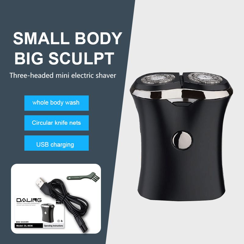 DALING-9036 Electric shaver, Men's rotary razor, two-head washable wholesale
