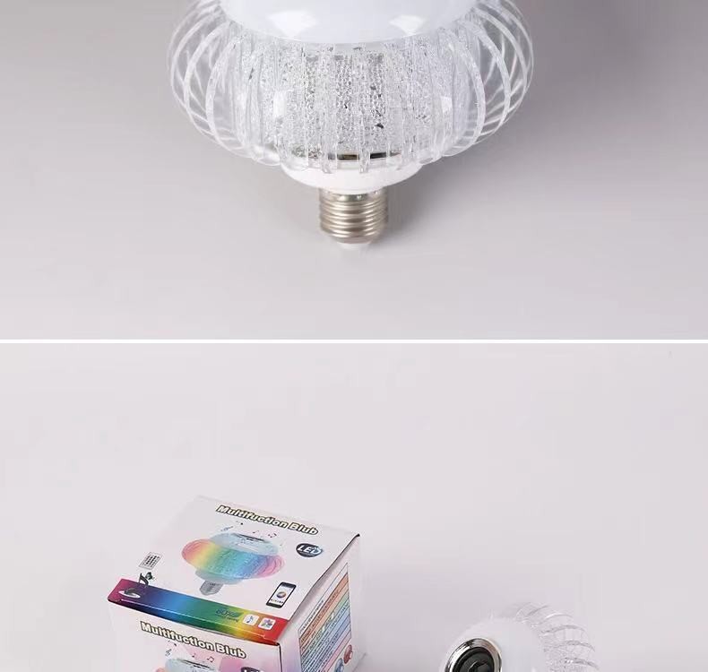 LED舞台灯RGB水晶无线蓝牙灯泡七彩变色灯笼款音乐LED球泡灯 详情图18