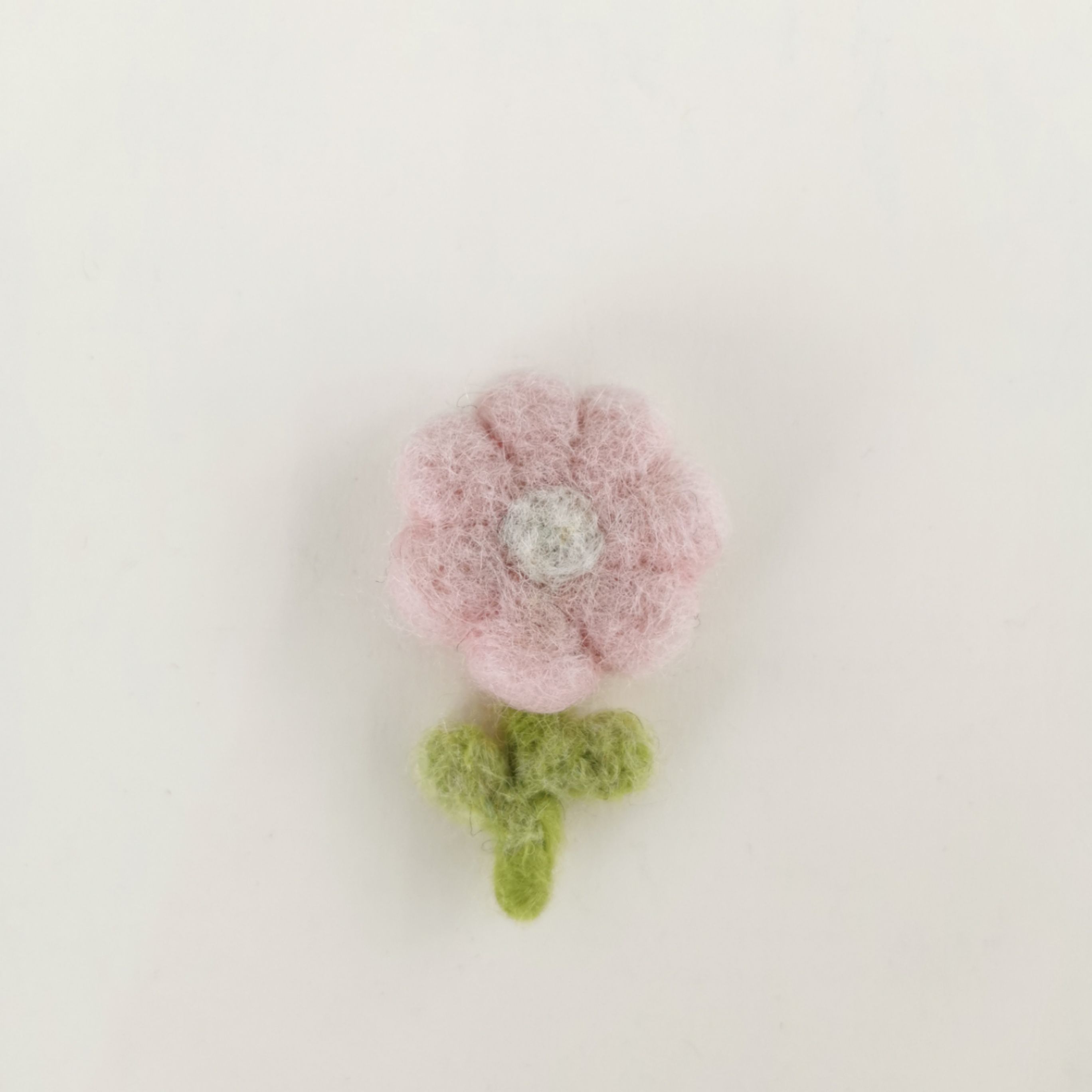 羊毛毡手工粉色花 纯手工 纯羊毛 可爱 卡通