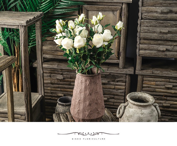 Wholesale of high-end artificial Bulgarian roses, single-stem artificial flowers, artificial flowers, bouquets, home and wedding decoration flowers detail image 8
