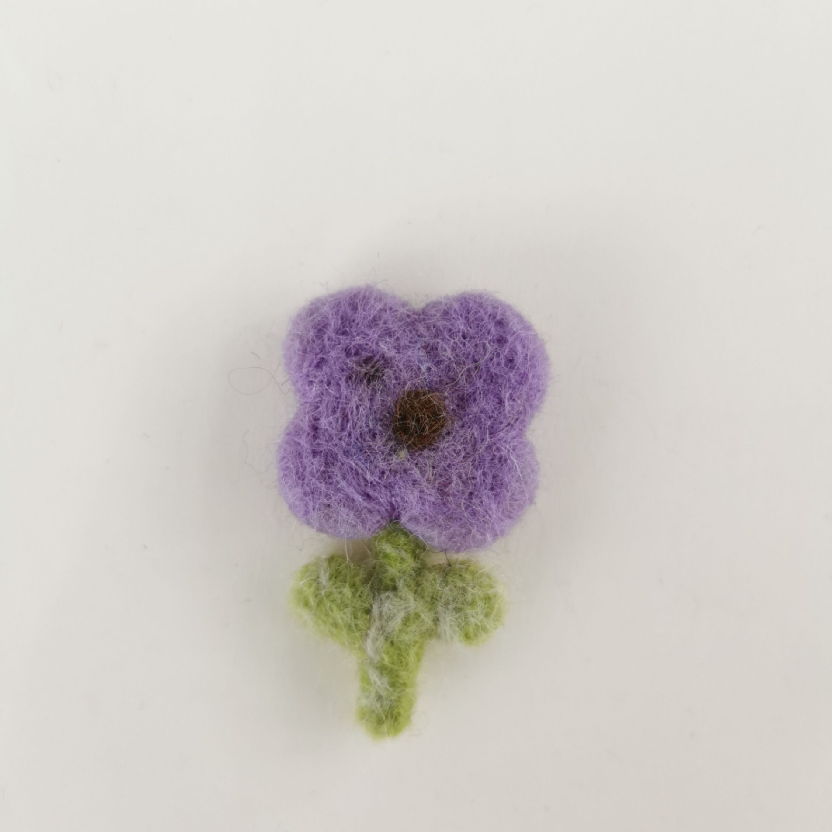 羊毛毡手工紫色花 纯羊毛 纯手工 可爱 