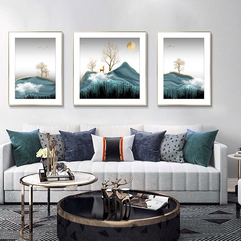 Xiangyun Rui Lu Modern Light Luxury Living Room Decoration Simple Atmosphere Abstract Sofa Background Painting Mural Bedroom Painting Specification drawing