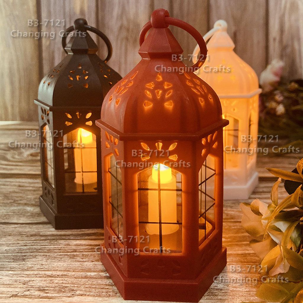 141 Ramadan plastic antique kerosene flame wind lamp Christmas creative decoration craft electronic candle stall goods import cross border batch trembling sonic boom wedding road LED horse-light soft decoration prop fireplace full figure