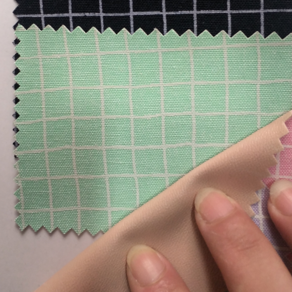 布纹格子，果绿、