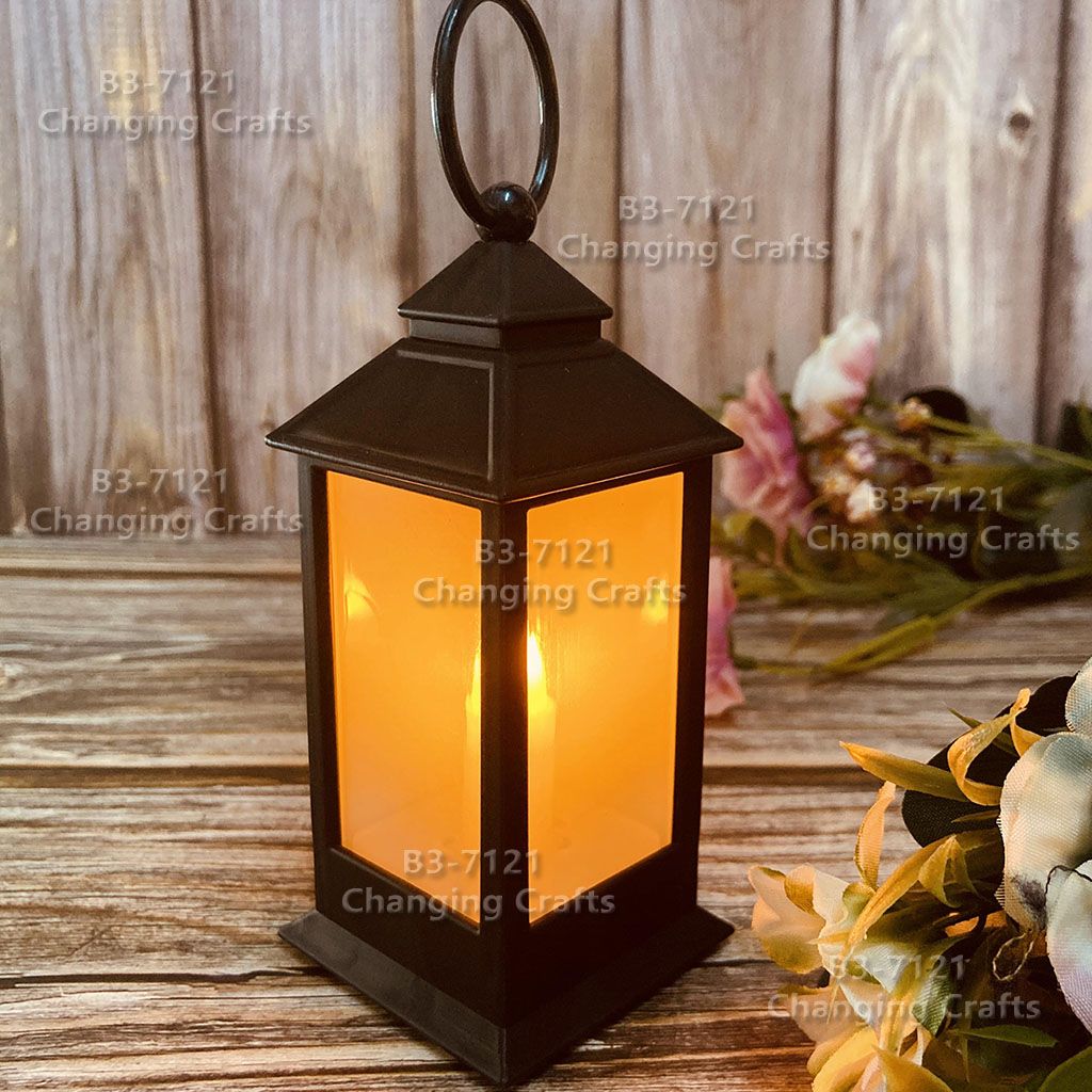Ramadan plastic antique kerosene flame wind lamp Christmas creative decoration craft electronic candle stall goods import cross border shipment trembling sonic boom wedding road LED horse light soft decoration prop fireplace 146 details Picture