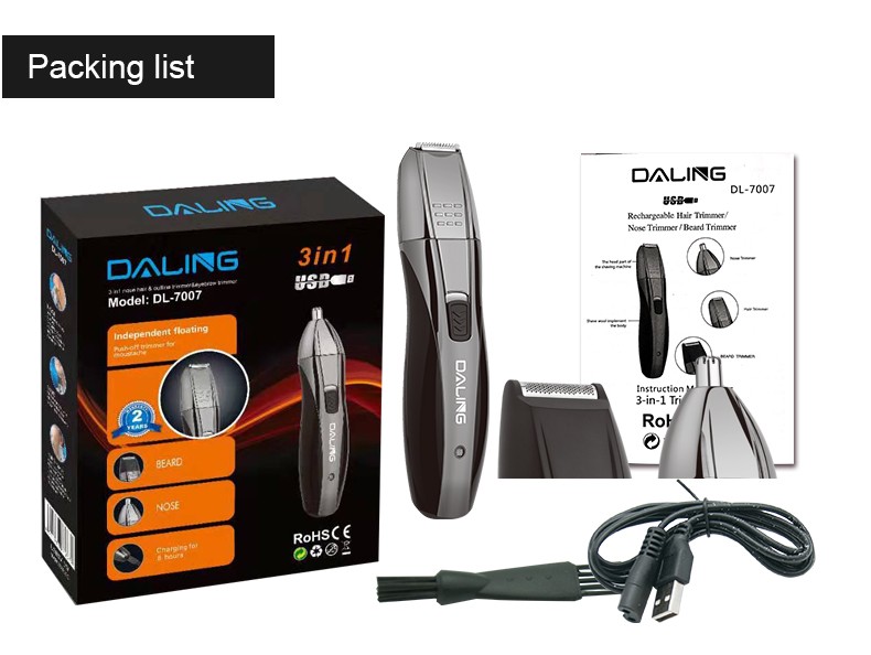 DALING Electric Nose Hair Trimmer Daling 7007, multi-functional sideburns and eyebrow trimmer for cross-border use detail image 13