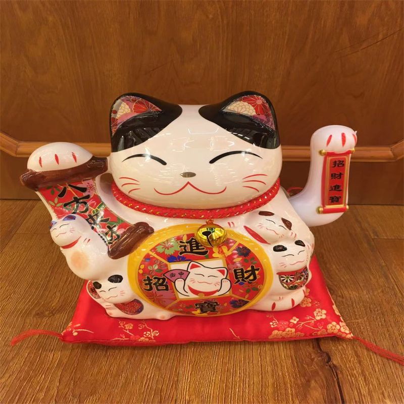 Nantai Caixin Jinbao ceramic rocking cat opening gift furniture living room desk cafe