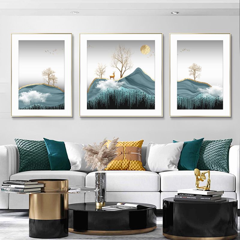 Xiangyun Rui Lu Modern Light Luxury Living Room Decoration Simple Atmosphere Abstract Sofa Background Painting Mural Bedroom Painting details Picture