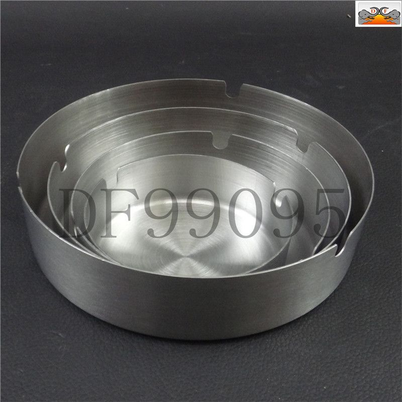 DF99095不锈钢简式烟灰缸简约金属加厚不锈钢烟灰缸酒店酒吧ktv办公圆形烟缸 DF trading house白底实物图