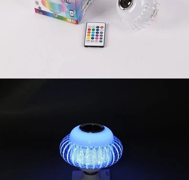 LED舞台灯RGB水晶无线蓝牙灯泡七彩变色灯笼款音乐LED球泡灯 详情图19