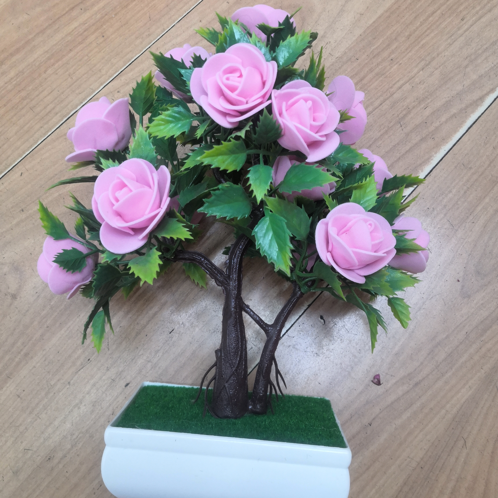 01—137塑料花盆景粉色