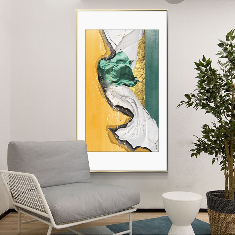 The Entrance Porch Decoration Painting Vertical Version Simple Modern Simple European Corridor Corridor Porch Star Diamond Gilding Specification drawing