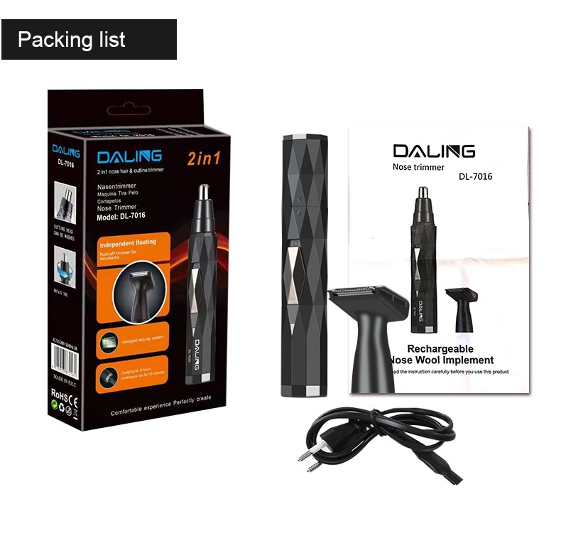 DALING-7016 Electric Nose Hair Trimmer Multi-functional Set Razor Nose Hair Trimmer Sideburns Wholesale detail image 13