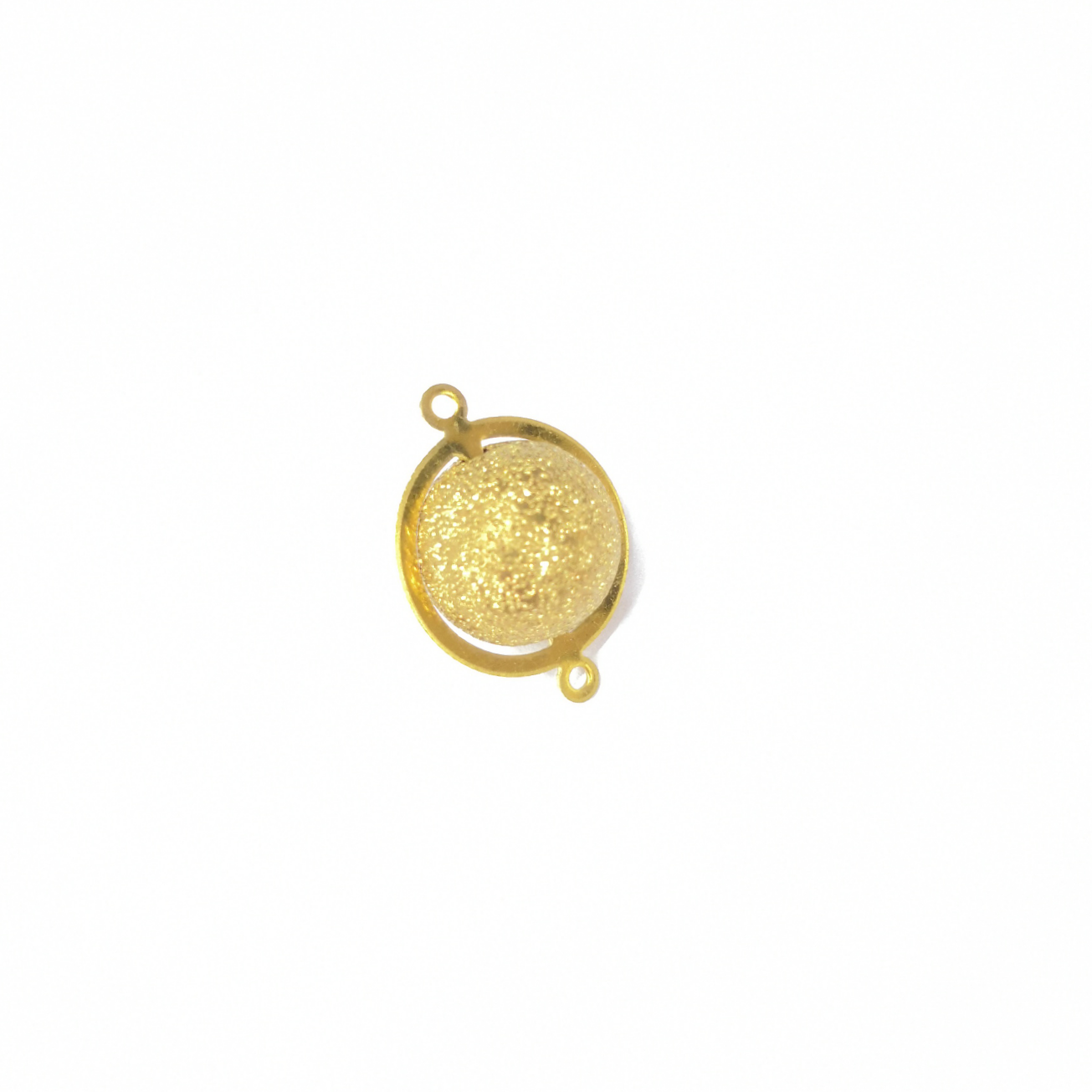 Aotong accessories SW00481 copper flash sand shell round bead two hanging