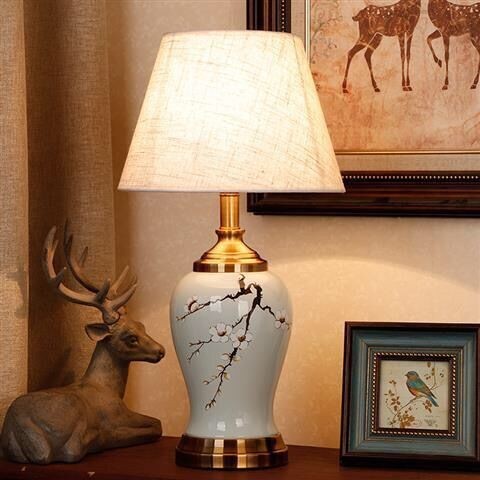 LED table lamp, LED ceramic table lamp, LED country-style table lamp detail image 2
