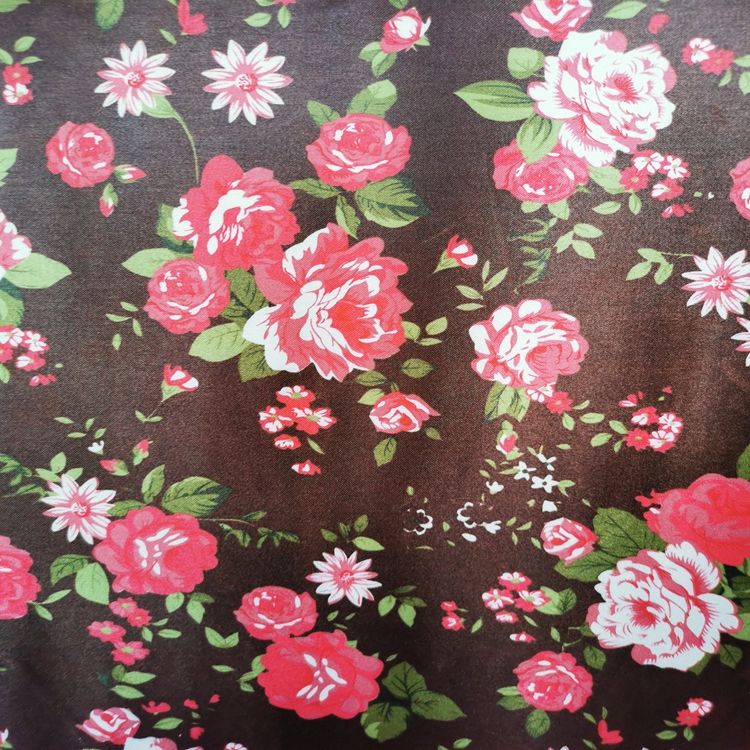 Color tirón estampado serie estampado flor lunar 100% poliéster tejido en el fondo espuma de PVC details Picture