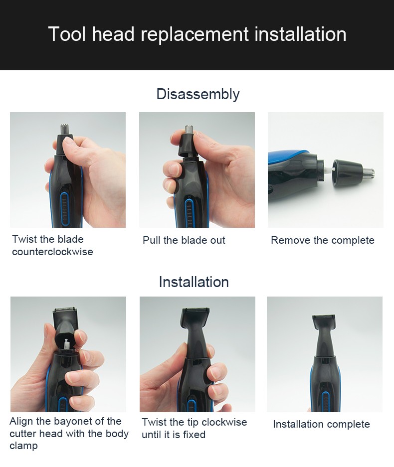 DALING-7015 Electric Nose Hair Trimmer and Temples Trimmer Multi-functional Set Nose Hair Trimmer Wholesale Cross-border detail image 11