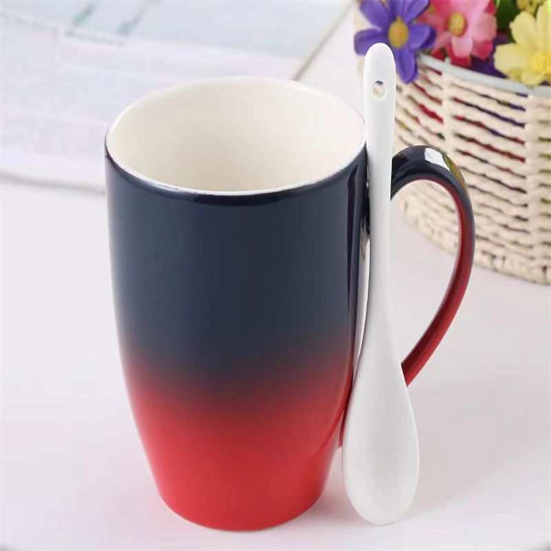 陶瓷早餐杯子马克杯牛奶办公室家用喝水杯咖啡杯茶杯9
