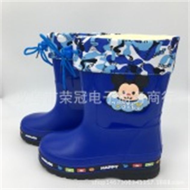 批发防水防滑卡通可爱儿童雨靴耐磨耐酸碱高低筒雨鞋1图