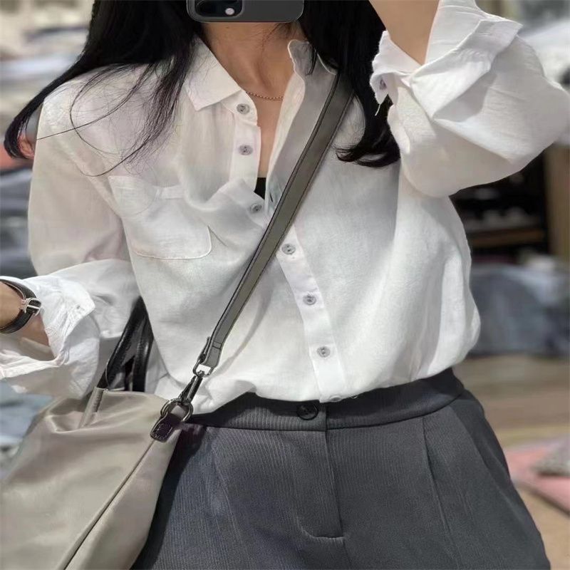 2021秋季新款薄款宽松百搭春秋短袖长袖不规则上衣女潮时尚1