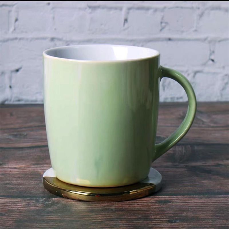 平价简约马克杯带盖勺男文艺家用少女杯子高颜值陶瓷杯茶杯17