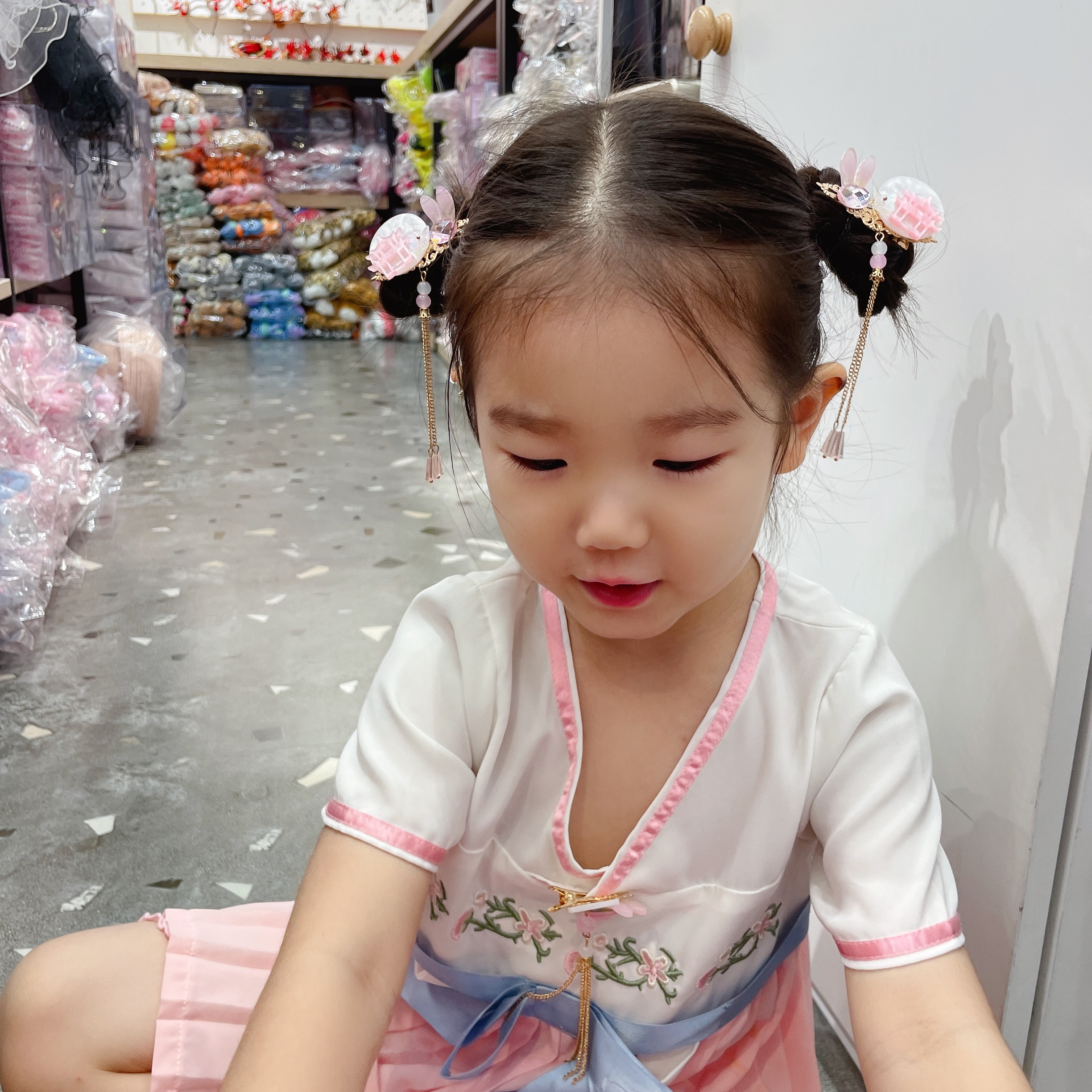 Hairless Hanfu versatile Chinese-style accessories - Chinese-style - Moon Palace Full Moon Jade Rabbit Pair detail image 3