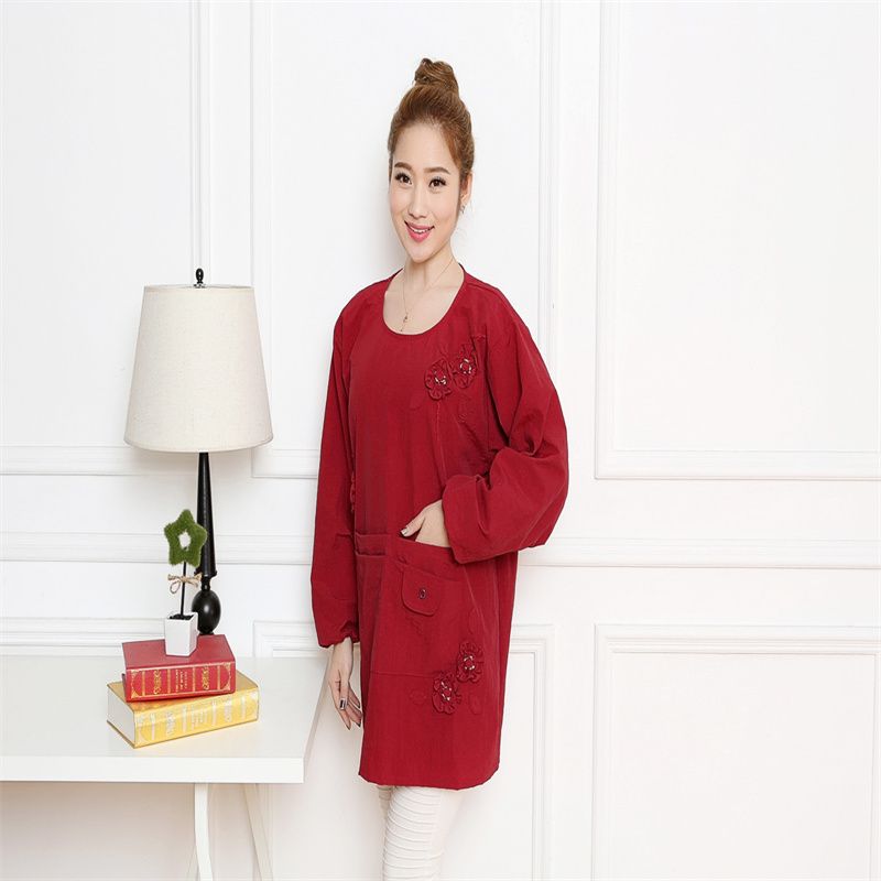 Odo knitted daily necessities long short sleeve apron overalls baking set overalls 7 thumbnail